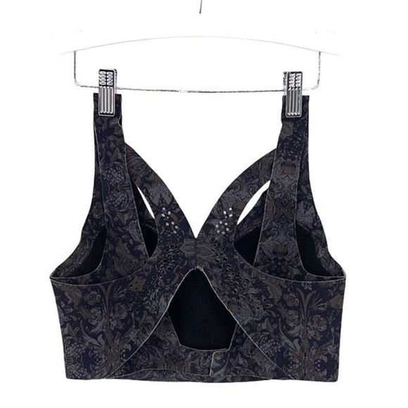 Victoria’s Secret Sport Angel Max Support Sports Bra Discontinued Black Floral 3 - Picture 3 of 6